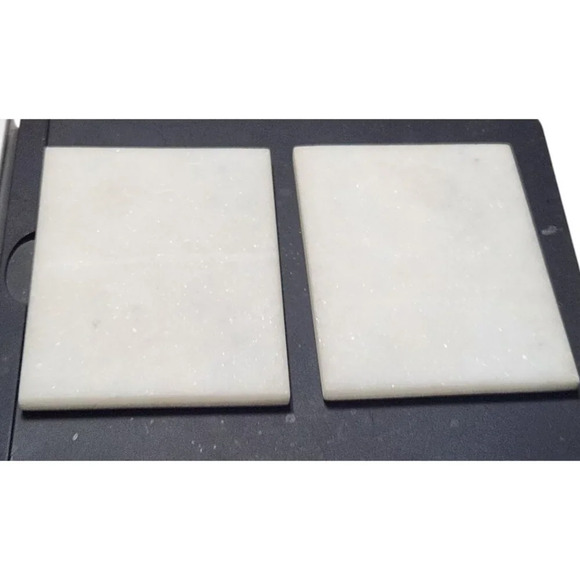 Stone Floral Inlay Coasters Tiles Set of 2 - Picture 3 of 5